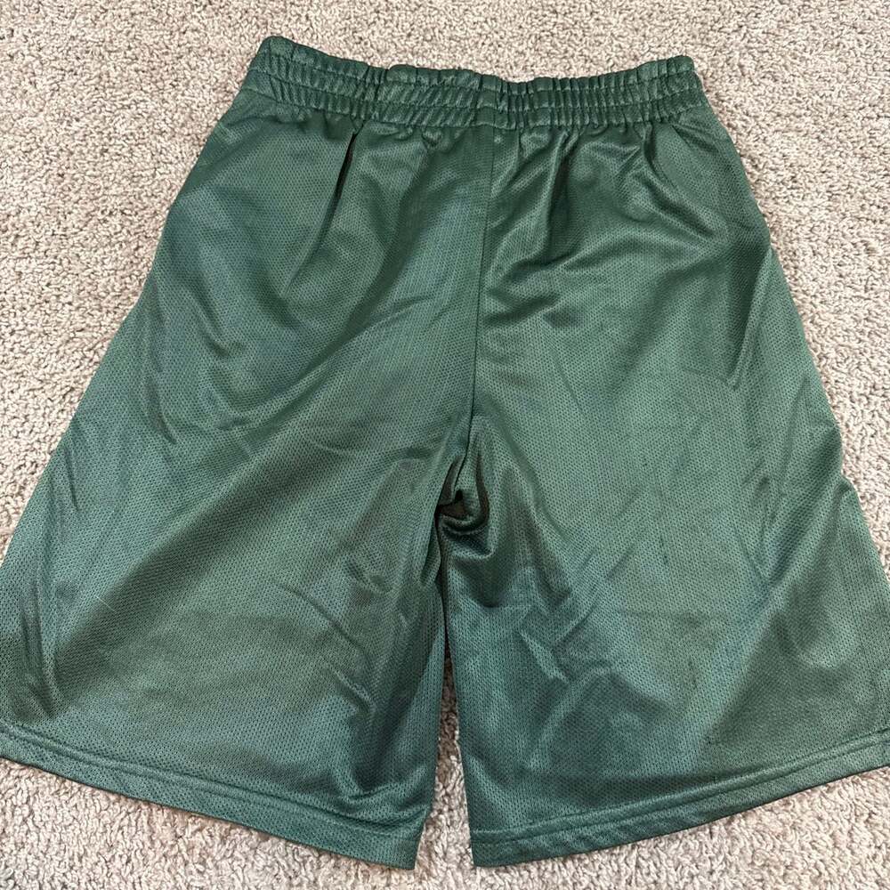 Miami Hurricanes Shorts Youth 16/18 (Mens XS) Green Mesh NCAA Athletic Logo EUC - Picture 2 of 9